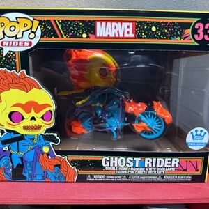 Funko Pop Rides 33 Marvel Ghost Rider Black Light Funko Exclusive BRAND NEW